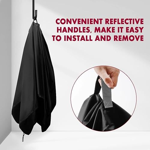 Miniatura 5 de ODSPTER Funda para silla de huevo colgante de patio, 420D, duradera, ligera, impermeable, con cordón protector de muebles de jardín