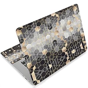 Mibbxea 15-15,6 Zoll Laptop Skin Sticker, Wiederverwendbare Vinyl Aufkleber Film Abdeckung für 13 13,3 14 15,4 Zoll Laptops & Netbooks, Dekorative, Kratzfest, Staubdicht, Wasserdicht (034 Geometrie)