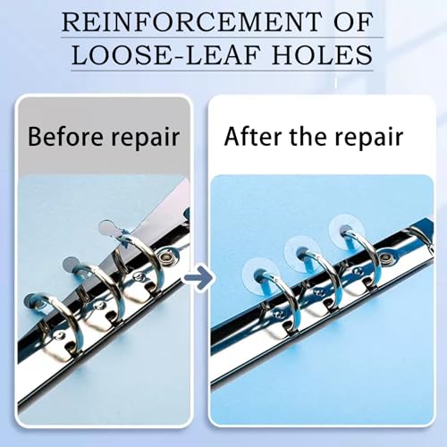 1000 Stück Lochverstärker Selbstklebend, Lochverstärkungsringe, Verstärkungsringe, Lochverstärker Selbstklebend Transparent, Reißfest Plastikkreise Lochschutz für Lose Blätter, Büro, Schule