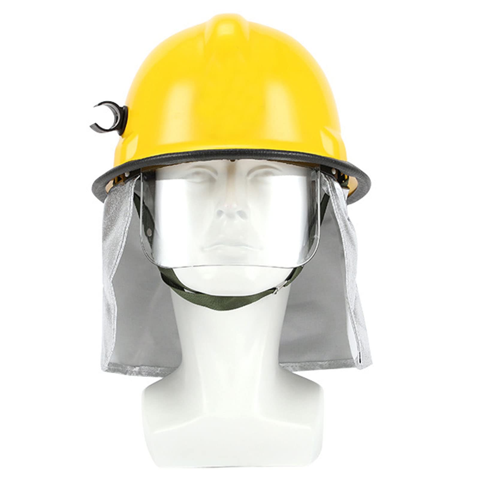 Casco de Bombero Casco de Rescate de Emergencia, Casco de Motosierra Casco de Seguridad Equipo de Seguridad con Soporte para Linterna