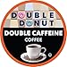 Double Donut High Caffeine Coffee Pods, Extra Strong Double Caffeine Coffee Cups for Keurig K Cup Brewer Machines Single Serve Dark Roast Coffee, 24 Count