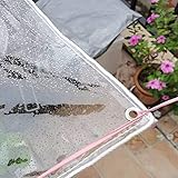 園芸用品 タープ 透明ビニールカーテン防水シートカバー厚さ0.3mm 雨よけシート防風 防塵 雨よけ | ベランダ雨除けカーテン 家庭用 ガーデン屋外用 公共施設 コンビニに適 ビニールハウス