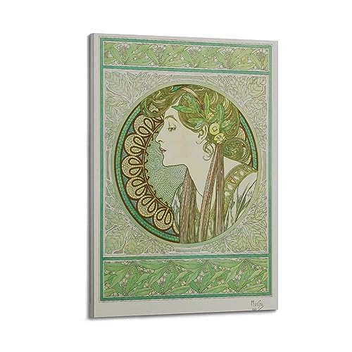 Toile Laurel 1901 Alphonse Mucha 60x90 décoration murale affiche affiche vintage salon