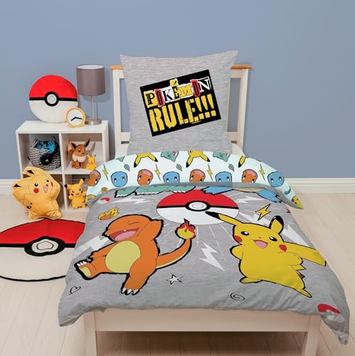 Pokémon Kinderbettwäsche Set 135x200 cm + 80x80 cm für Winter -...