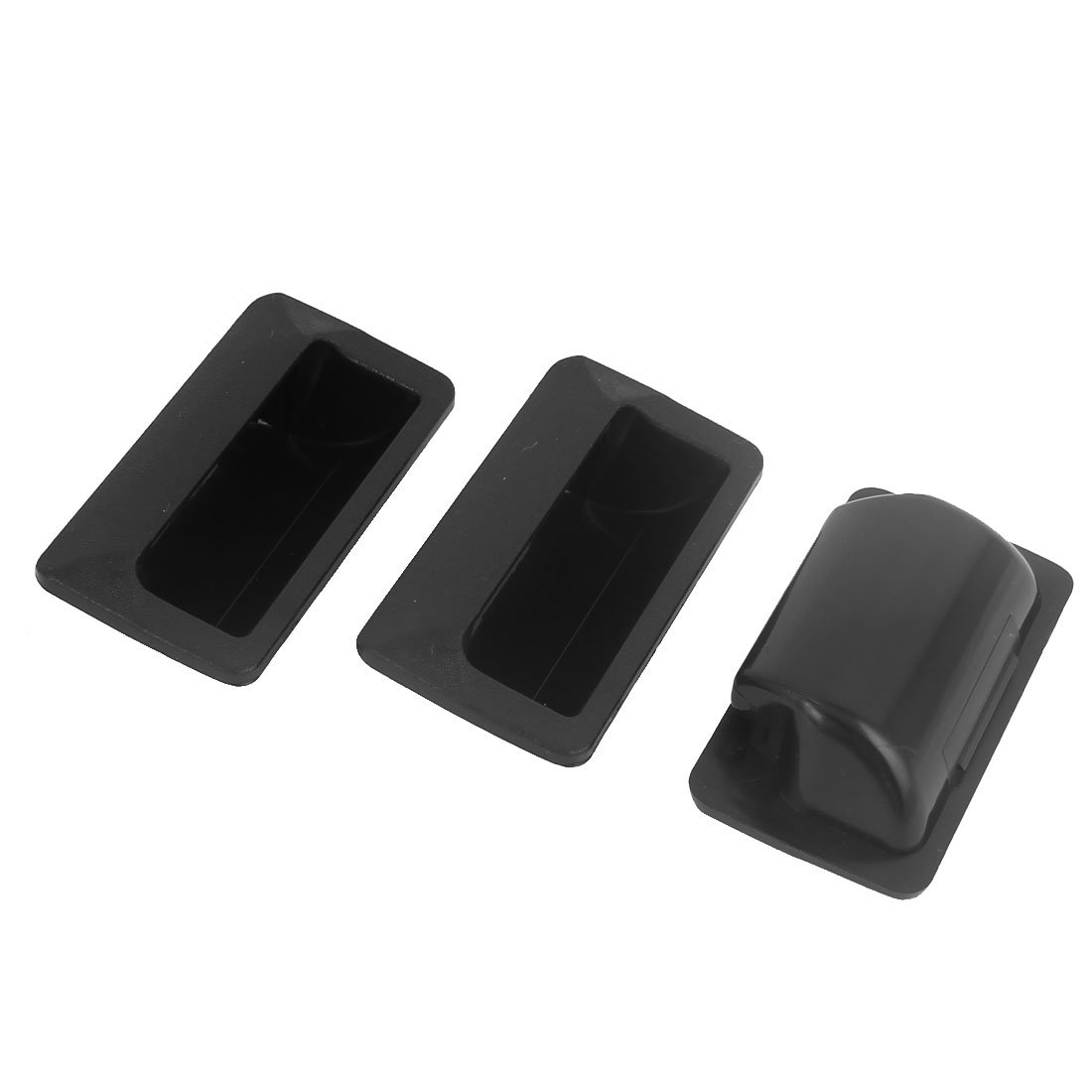 Cabinet Cupboard Drawer Recessed Plastic Flush Pull Handle 78 x 40mm 3pcs