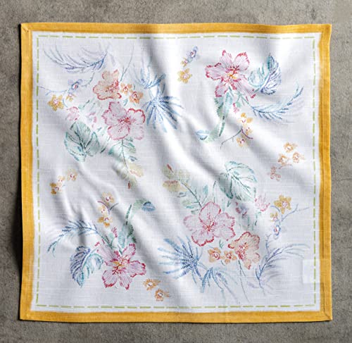 Maison D' Hermine Napkin 100% Cotton 20 Inch X 20 Inch Dinner Napkins, Decorative Washable Cloth Napkin Set Of 4 For Gifts, Dining, Buffet Party & Camping, Paradise Island - Spring/Summer #TOP2