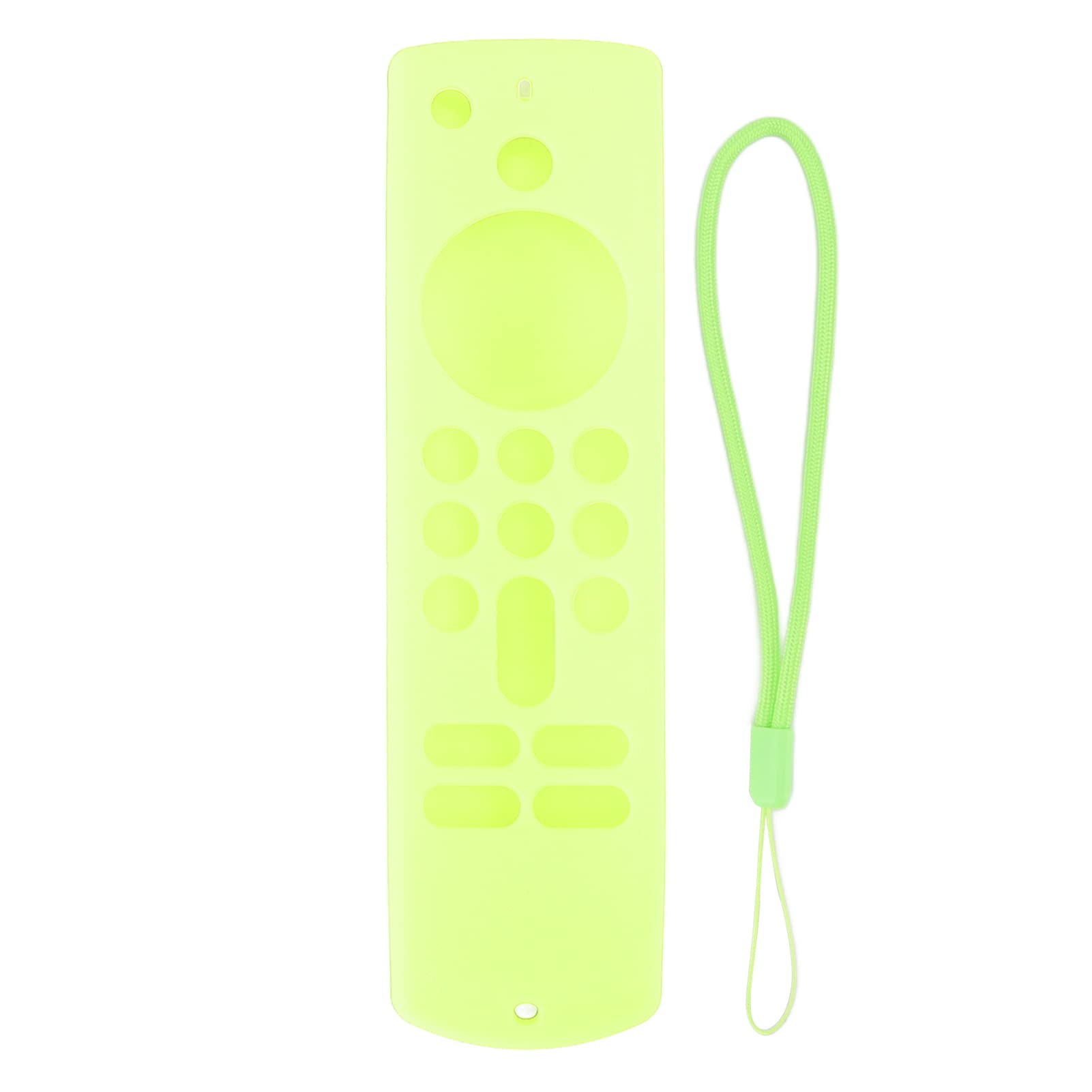 Funda de Silicona con Mando a Distancia para Fire TV Stick, Funda Protectora de Silicona Antideslizante con Cordón de 3.ª Generación (Verde Fluorescente)