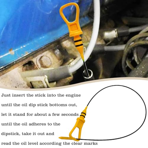 Image of 11437509784 Engine Oil Dipstick Indicator, Fit for 2002-2008 BMW Mini Cooper S 1.6L L4 R52 R53 R56 W11B16A Engine Oil Fluid Level Dip Stick, Replace 917315