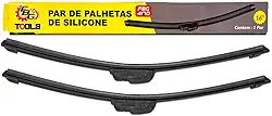 Par de Palhetas Paleta de Silicone Limpador de Para-brisas 16 Polegadas - Tipo Gancho Para Carro