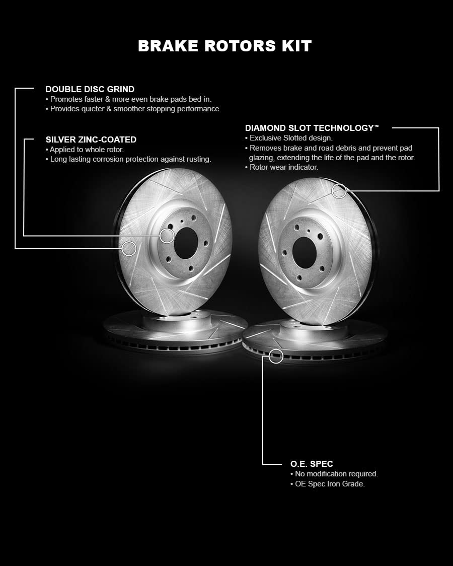 Front And Rear Brakes And Rotors Kit, 2008-2012 Honda Accord