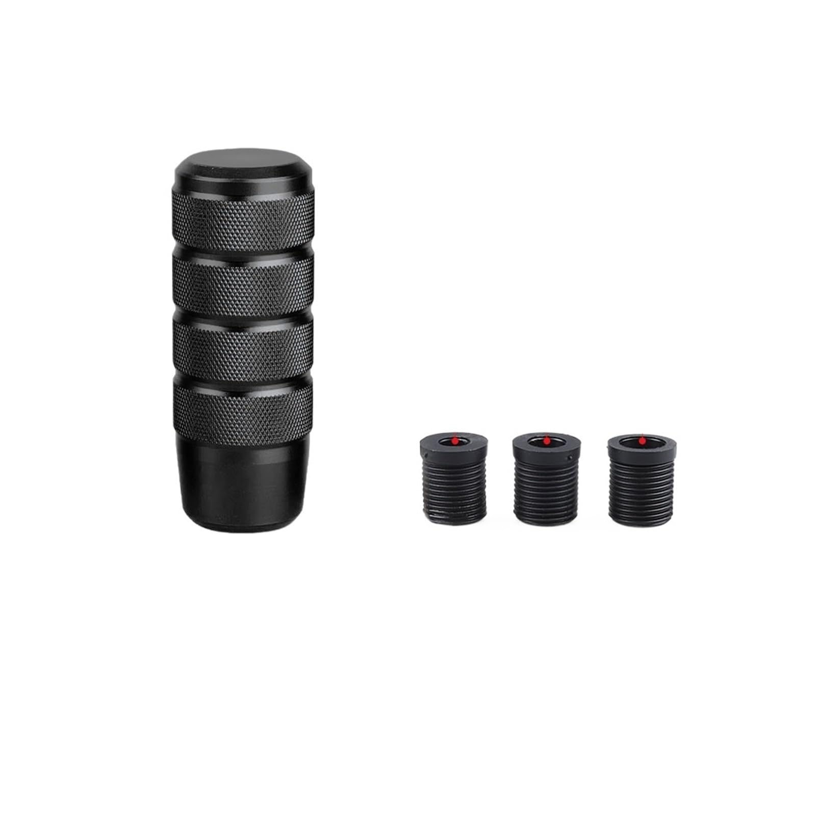 Fncvtm Black Gear Shifter Knobs 95Mm Non-Slip Shift Knob M8 M10 M12 Car Manual Transmission Aluminum Knurled Shifter Lever(Black)