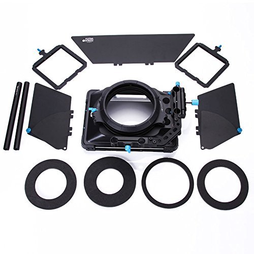 FOTGA DP3000 M3 PRO Swing-away Matte Box Sunshade for Quick Lens Change 15mm Rod DSLR Rail Support Rig System with Donuts, Filter Trays, French Flags, Side Wings