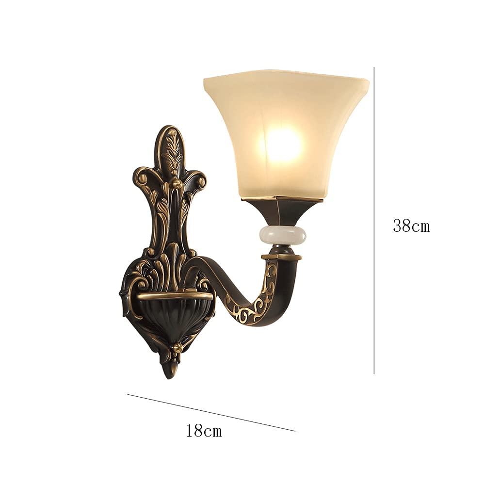 Lustre à tête, Abat-Jour en Forme de Fleur, Lampe Chevet, Ampoule vis Verre Jade, luminaires for Chambre Coucher, Salon, Installation, Couloir, escalier