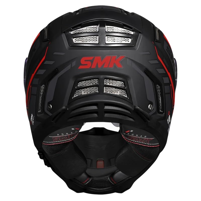 Image of SMK Agnar TEKTRON Full Face Dual Visor Helmet, ISI, DOT & ECE 22.06 Certified, Pinlock 30 Insert
