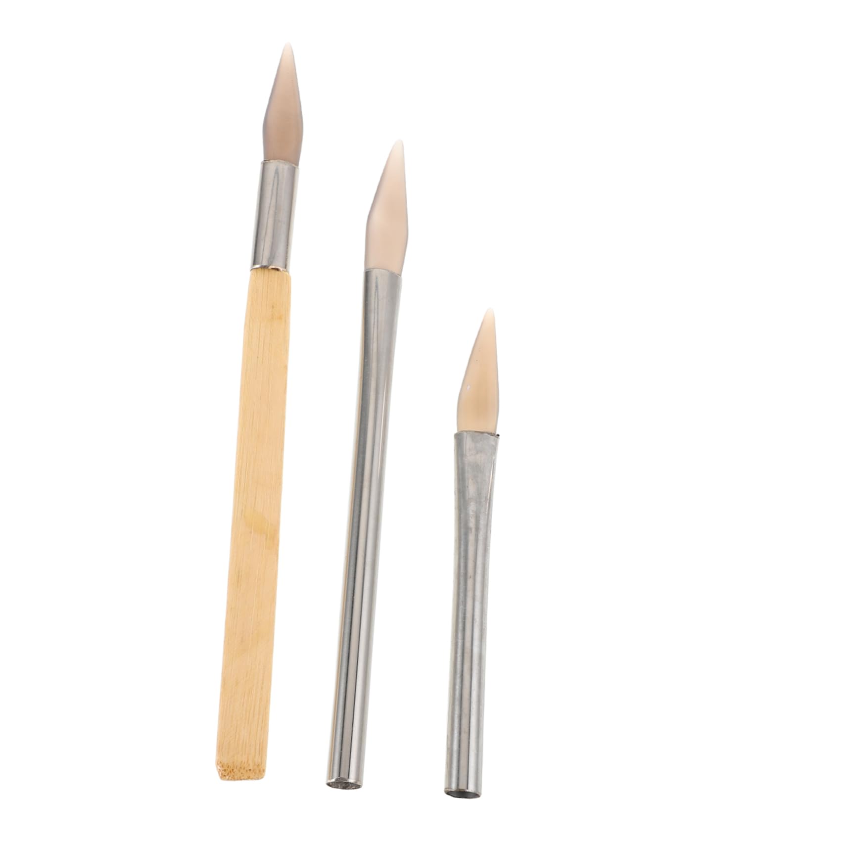 HOMSFOU Jewelry Burnishing Tool with Steel Handle Polishing Pen Scratch Repair Tool Jewelry Making Accessories Set of 3