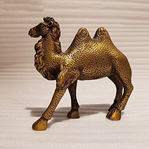 Statue chameau en bronze vintage pour sublimer une etagere de salon