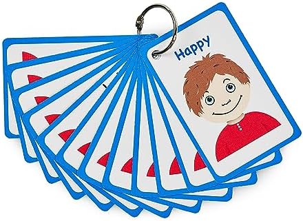 My Feelings and Emotion Boys Flash Cards for Visual aid Special Ed, Speech Delay Non Verbal Children and Adults with Autism, Special Needs ASD ADHD (White Boy)