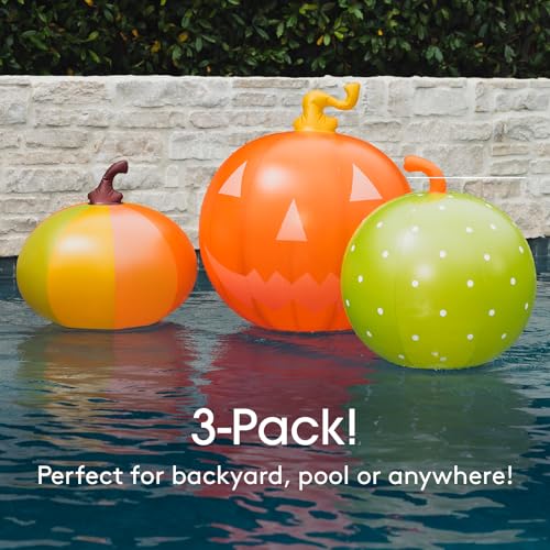 FUNBOY Giant Inflatable Light-Up Halloween Pumpkins 3 Pack, 31'', 23'' and 20'', Multicolored Summerween Halloween Decorations, Indoor/Outdoor by FUNBOY - Image 4
