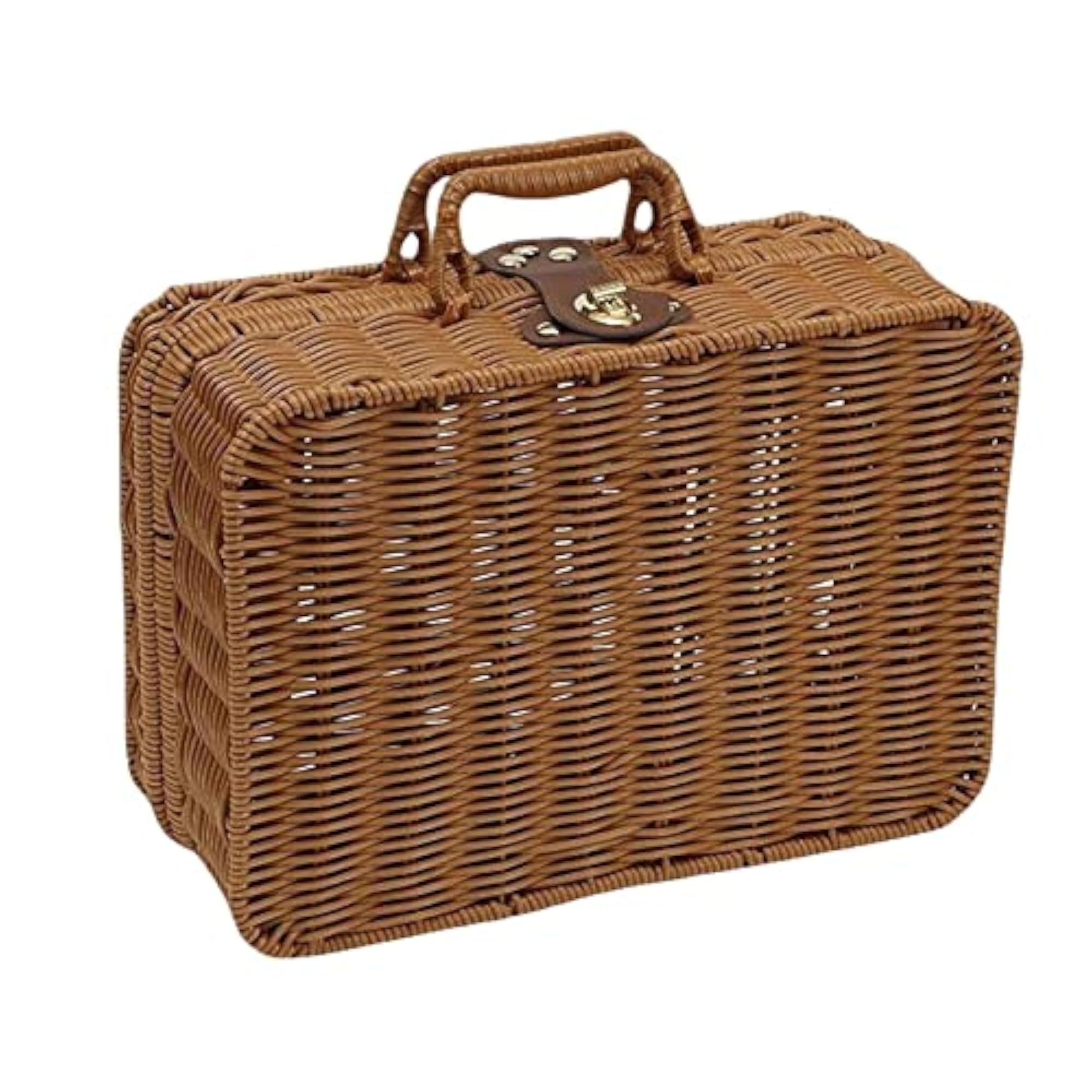 Woven Wicker Storage Basket Cosmetic Organizer, XL