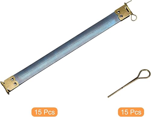 Miniatura 10 de uxcell Marcos flexibles internos de metal, 15 piezas de 5.91 pulgadas de largo, marco de bloqueo de beso con cierre de bloqueo, bisagras con gancho