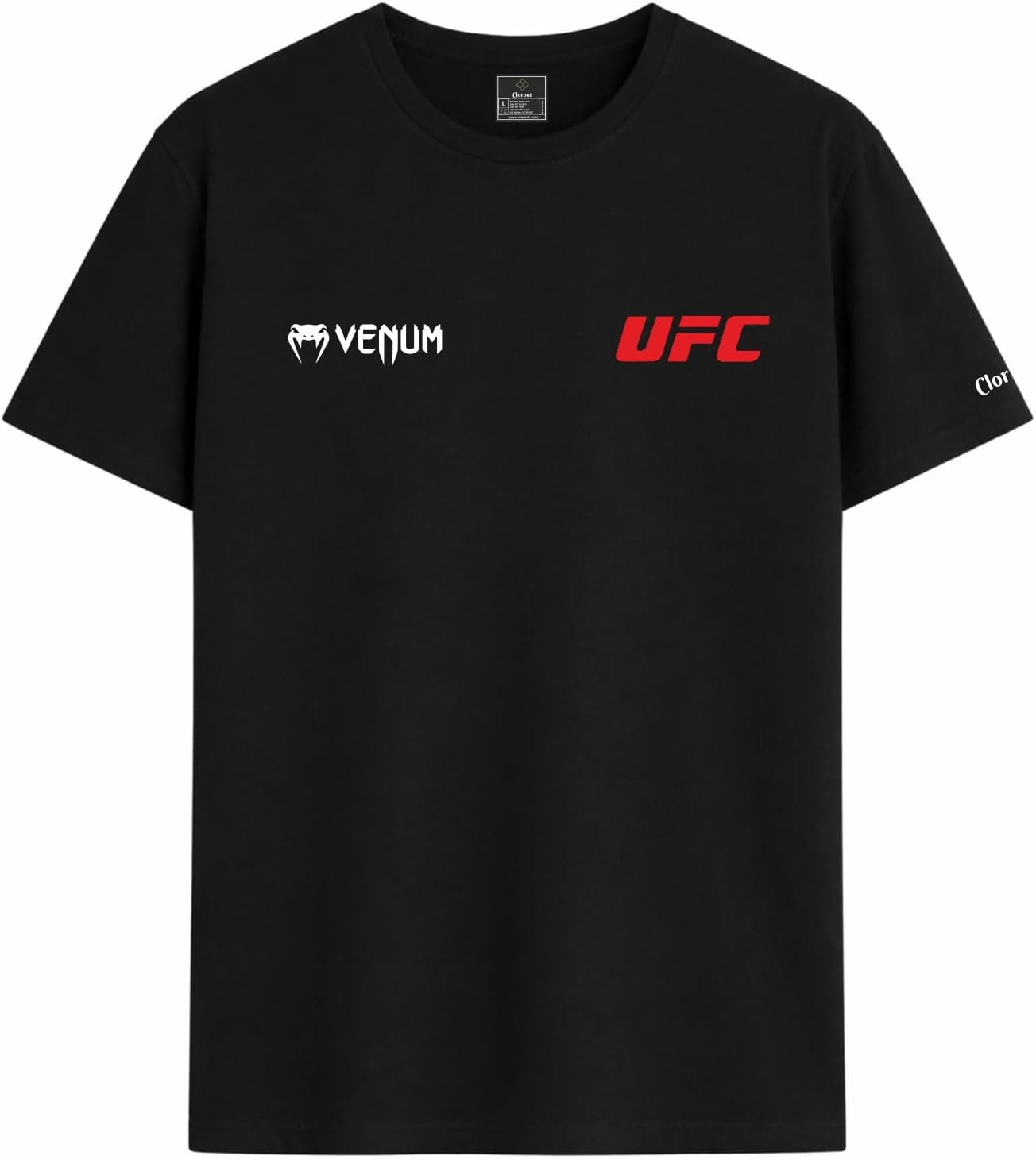 Men's Polyester Relaxed Fit Printed T-Shirt || Black, Small