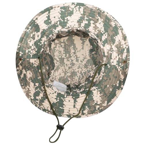 Image of Sun Hats for Men Women Boonie Hat UPF 50+ Bucket Hat Wide Brim UV Protection Fishing Hiking Safari Outdoor Hats