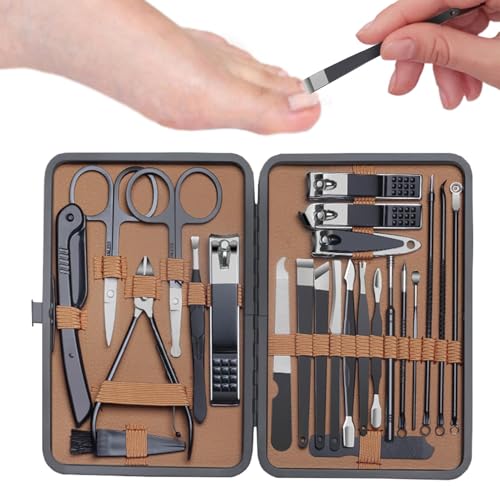 Juego de manicura - Kit de aseo portátil de viaje, herramientas para el cuidado de uñas | Kit de pedicura cortaúñas profesional, cuidado personal duradero manicura pedicura conjunto de cortaúñas