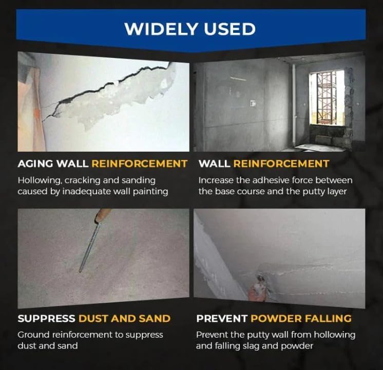 Concrete Crack Filler,Sand Fixing Agent Agent, Sand Fixing Agent Wall Protection Spray,Anti-Sand Base Surface Reinforcement, Multiuse Invisible Waterproofing Agent (2pcs)