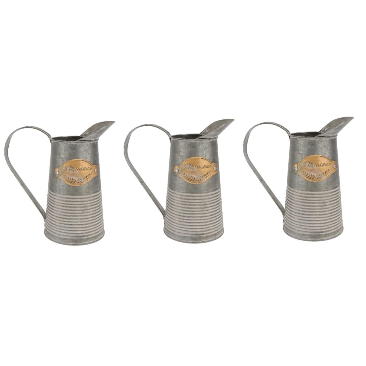 Amazon.co.jp: Milisten 3個 アンティークアイアンフラワーポット  