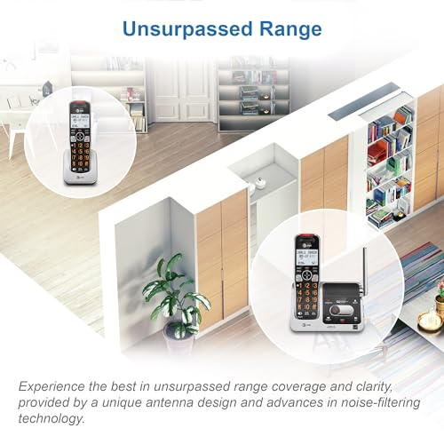 Image of AT&T BL102 DECT 6.0 Cordless Phone for Home with Answering Machine, Call Blocking, Caller ID Announcer, Audio Assist, Intercom, and Unsurpassed Range, Silver /Black, 1 Handset (Pack of 6)