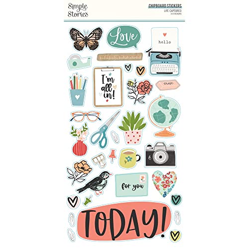 Life Captured Chipboard Stickers 6'X12'-