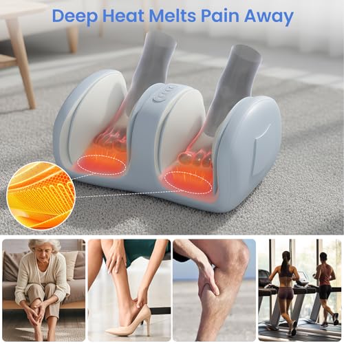 Image of TISSCARE Shiatsu Foot Massager with Heat, Ideal for Feet & Calves, Gift for Men and Women