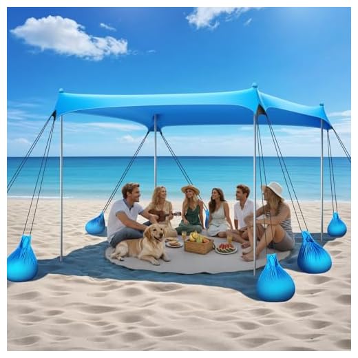Best beach umbrella for shade Raynesys 10x10 FT Beach Canopy Tent