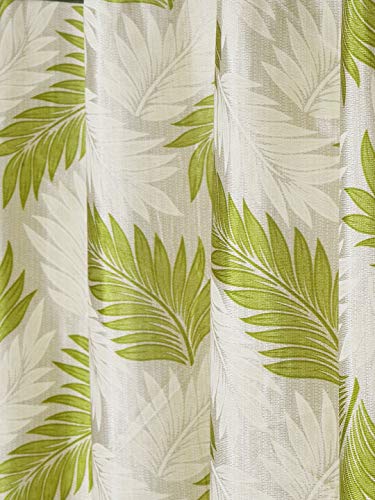 Image of Cortina 2 Piece Panel Eyelet Polyester Curtains - Group 2 (Green, 5 feet)