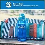 Nalgene 24 oz On The Fly Lock-Top Water Bottle, Slate Blue w/Glacial