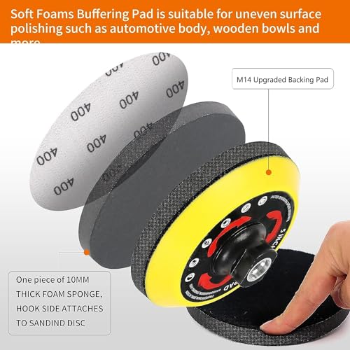 Pomsare Upgraded 80PCS Angle Grinder Sanding Discs with Drill Sanding Attachment - Image 3