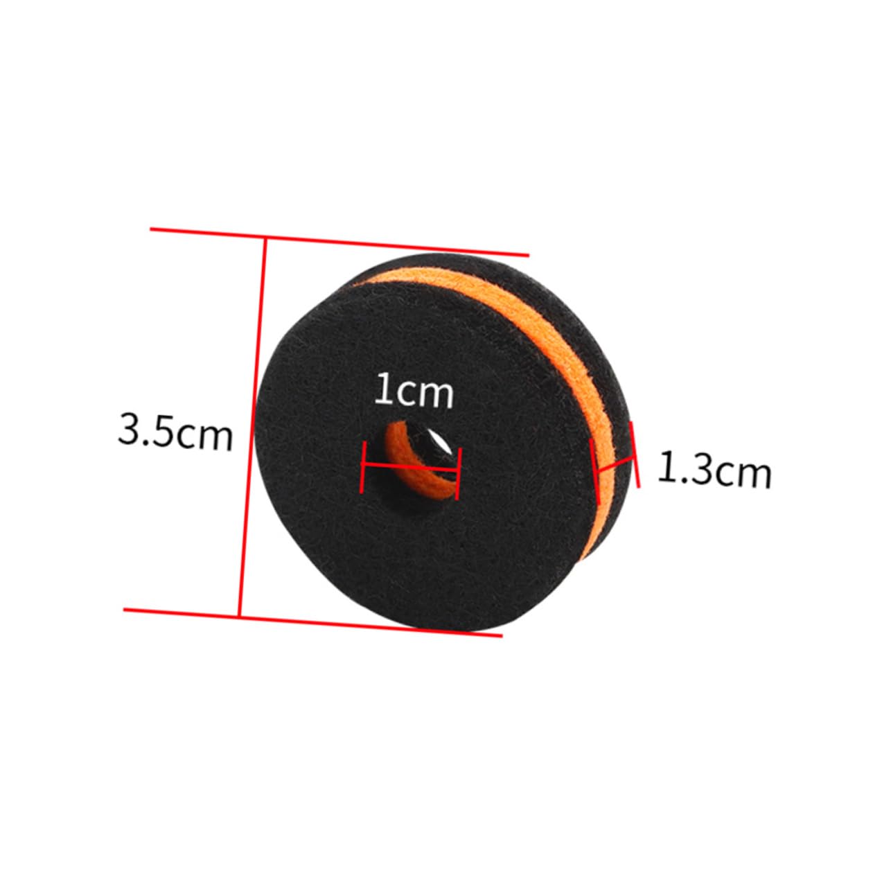 BESPORTBLE 10Pcs Drum Felt Pad Set Durable Skid Cymbal Cushions for Enhanced Sound Standard Drum Accessories for Drummers and Percussion Enthusiasts