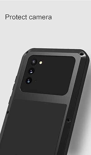 Miniatura 6 de LOVE MEI Funda para Samsung Galaxy Note 20, resistente al aire libre, a prueba de golpes, a prueba de polvo, híbrida, de aluminio, resistente,
