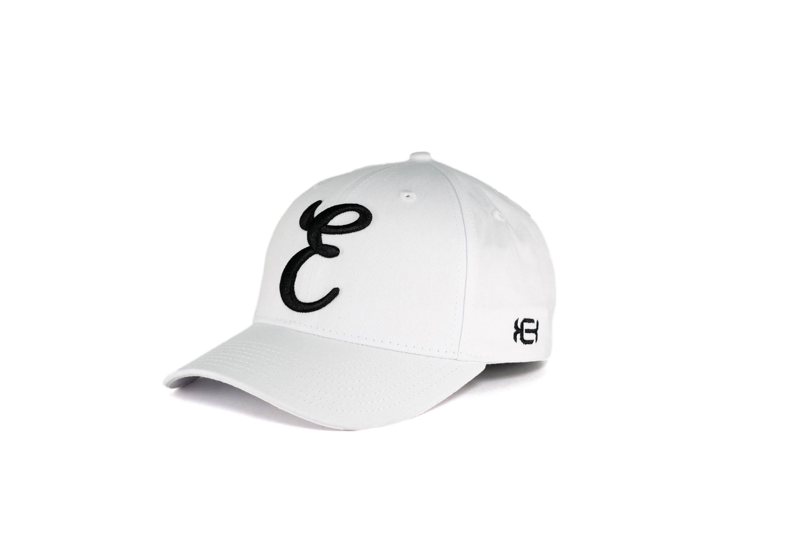 Excel HeadGearMen Women Hat/Cap Solid Curved Letter A Snapback (White, E)