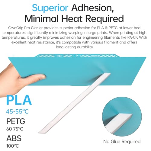 Image of BIQU CryoGrip Pro Glacier Build Plate for Centauri Carbon 3D Printer | Double-Sided Fine Textured Spring Steel Sheet, Firm Adhesion, 260x286.5mm, 1 Piece