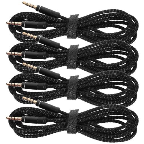 Cabilock 4 cables de audio 3.5mm macho a macho 1.5m negro
