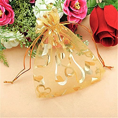 Bolsas de regalo doradas para bodas y cumpleaños elegantes 3