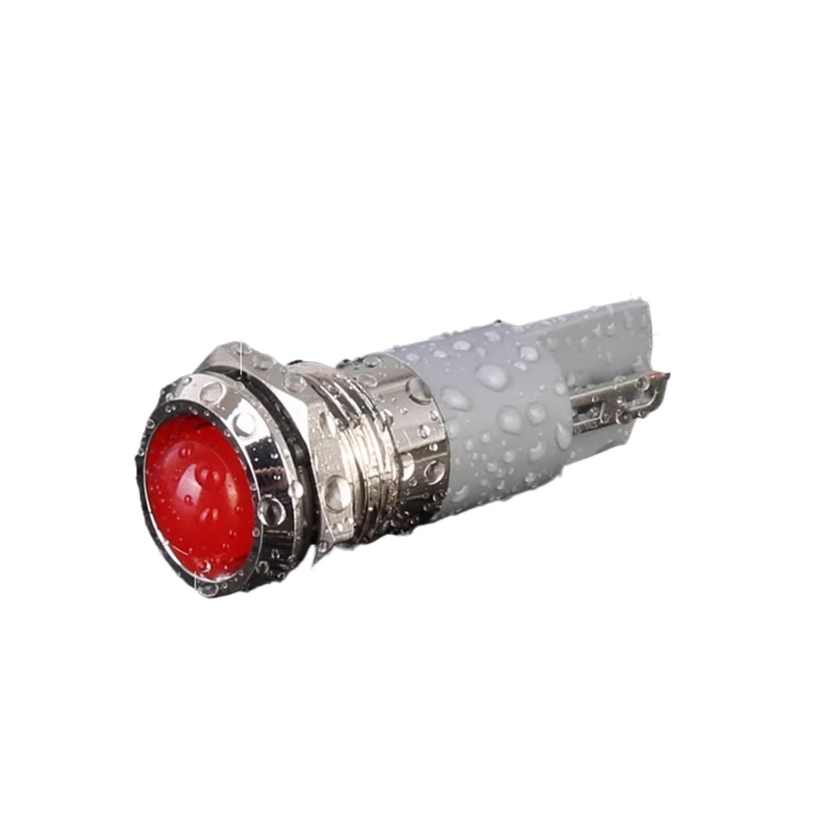 Lot de 10 voyants lumineux LED en métal 12 mm, éclairage industriel AC/DC 3~220 V, étanche IP65(Flat Yellow Light,12V-24V)