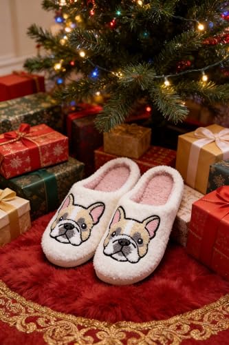 Image of Halloween Christmas Slippers Holiday Slipper House Shoes Home Slipper for Women Fuzzy Outdoor Indoor Bedroom Slippers