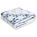 Aden by aden + anais Muslin Blanket, 100% Cotton Muslin, 4 Layer Lightweight and Breathable, Large 44 X 44 inch, Sky high - Plane