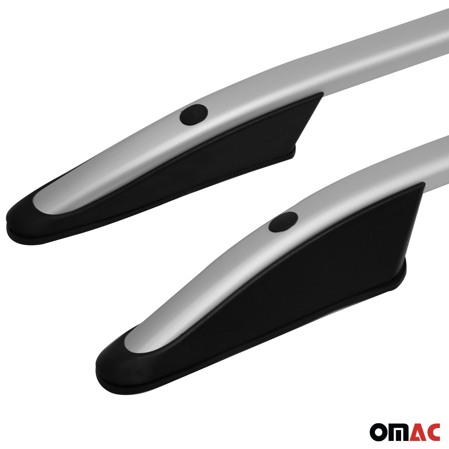 OMAC Alu Rail Tetto Barre Trasversali compatibile con FIAT Fiorino & FIAT Qubo 2008-2019 TÜV ABE Grigio