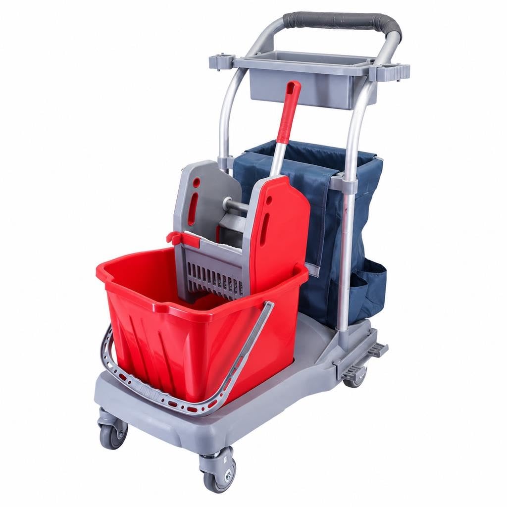 Multifunktionaler Reinigungswagen mit Presswringer