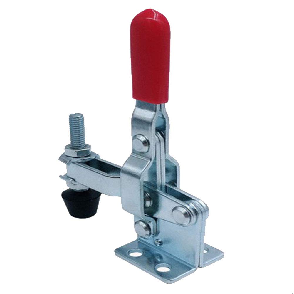 7 Piezas Herramienta Manual Abrazadera Palanca W Punta Presión Goma Abrazadera Horizontal (Vertical) Herramienta Liberación Rápida Antideslizante Rojo 100 Kg Capacidad Retención