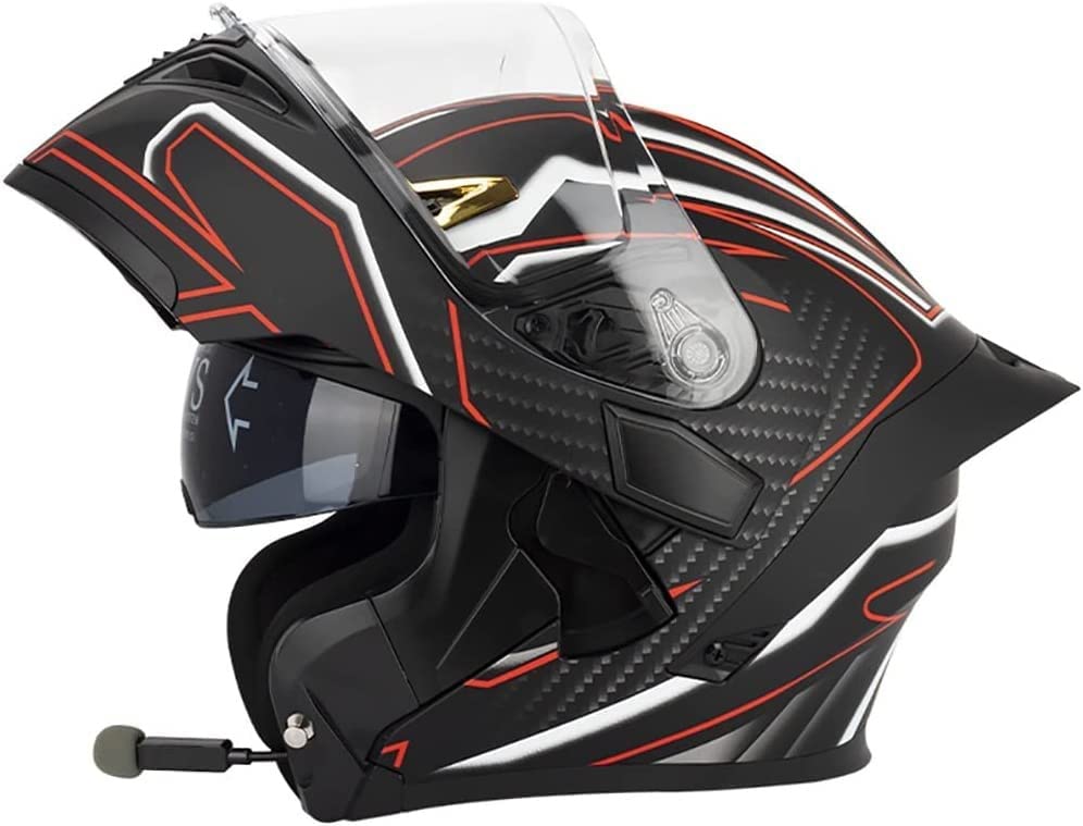 Casque moto Bluetooth double miroir anti-buée ventilation intégrale