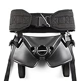 Pellor Stand Up Offshore Fishing Gimbal Padded Fighting Belt Waist Rod Holder Shoulder Back Harness (Black)